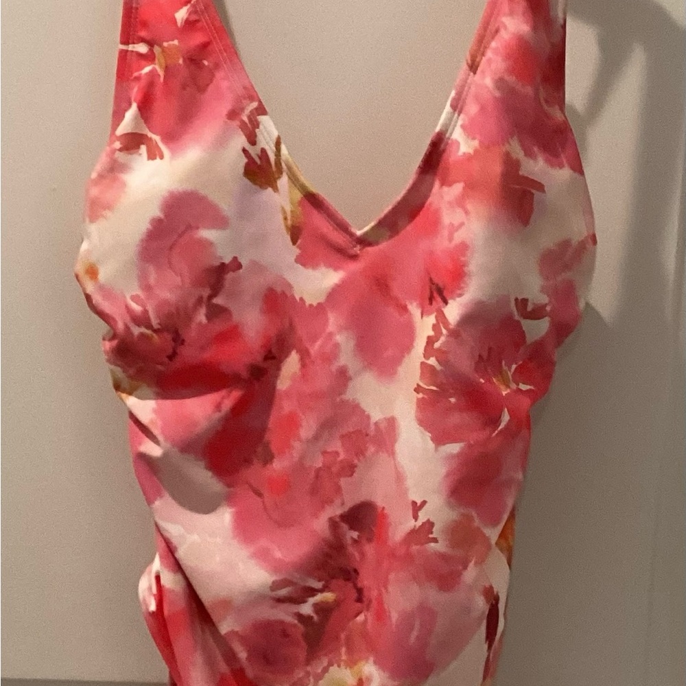 Floral Pink V-Neck Women’s Top